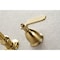 Kingston Brass KS3027KL Two-Handle Wall Mount Tub Faucet, Brushed Brass KS3027KL - alternate 2